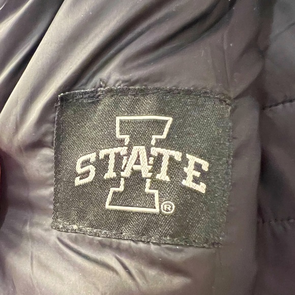 Iowa State University Sherpa lined puffy vest 3XL reversible Black and Gray - Picture 4 of 6